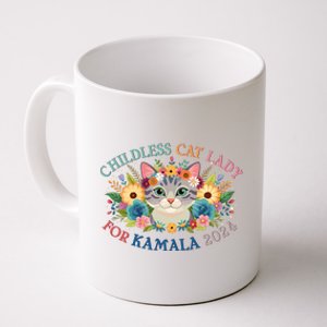 Cute Childless Cat Lady For Kamala Harris 2024 Election Coffee Mug