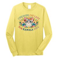 Cute Childless Cat Lady For Kamala Harris 2024 Election Long Sleeve Shirt