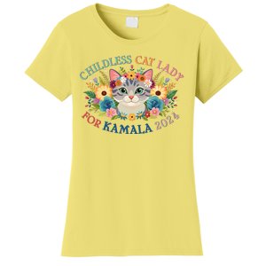 Cute Childless Cat Lady For Kamala Harris 2024 Election Women's T-Shirt