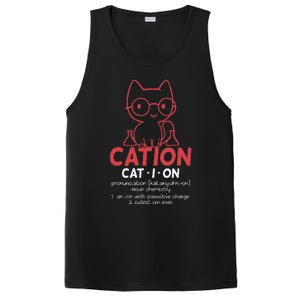 Chemistry Chemist Cation Definition Cat Funny Gift PosiCharge Competitor Tank