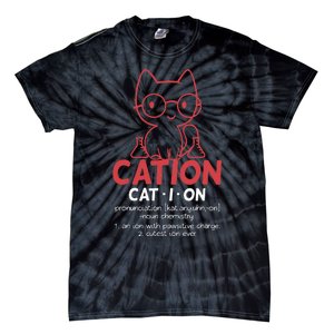 Chemistry Chemist Cation Definition Cat Funny Gift Tie-Dye T-Shirt