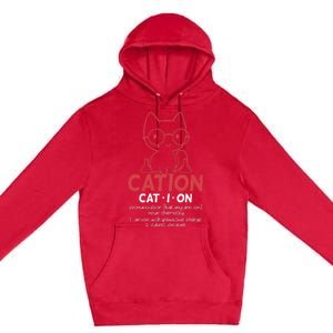 Chemistry Chemist Cation Definition Cat Funny Gift Premium Pullover Hoodie