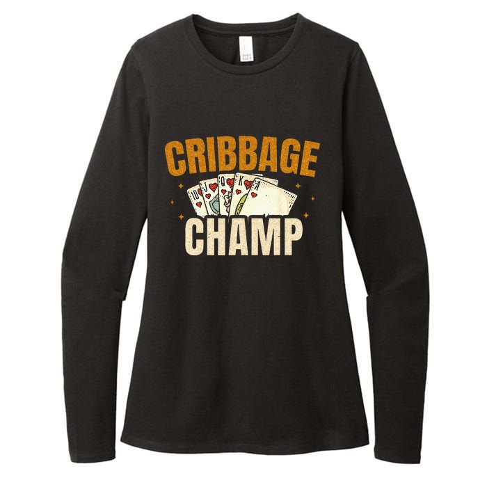 Cribbage Champ Card Game Players Womens CVC Long Sleeve Shirt