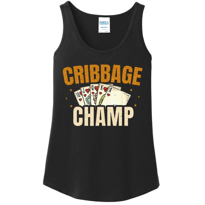 Cribbage Champ Card Game Players Ladies Essential Tank