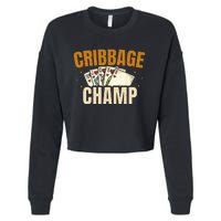 Cribbage Champ Card Game Players Cropped Pullover Crew