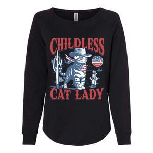 Cowboy Cat Childless Cat Lady For Kamala Election Voting Womens California Wash Sweatshirt