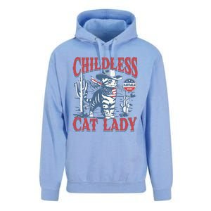 Cowboy Cat Childless Cat Lady For Kamala Election Voting Unisex Surf Hoodie