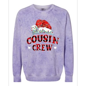 Christmas Cousin Crew Buffalo Red Plaid Pajamas Family Xmas Gift Colorblast Crewneck Sweatshirt