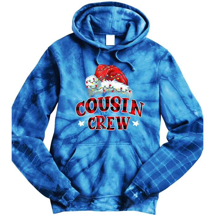 Christmas Cousin Crew Buffalo Red Plaid Pajamas Family Xmas Gift Tie Dye Hoodie