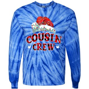 Christmas Cousin Crew Buffalo Red Plaid Pajamas Family Xmas Gift Tie-Dye Long Sleeve Shirt