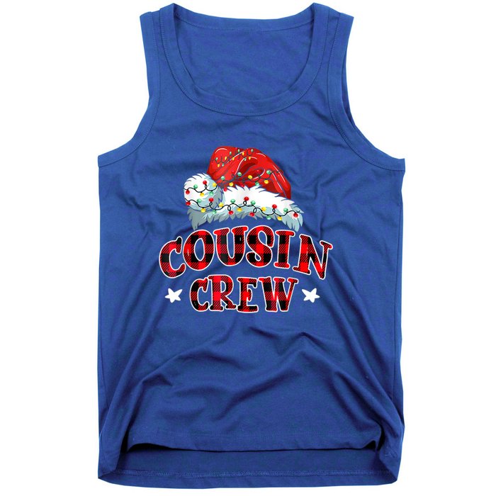 Christmas Cousin Crew Buffalo Red Plaid Pajamas Family Xmas Gift Tank Top