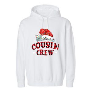 Christmas Cousin Crew Buffalo Red Plaid Pajamas Family Xmas Gift Garment-Dyed Fleece Hoodie