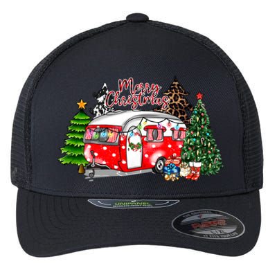 Christmas Camping Camp Lover Funny Camper Christmas Gift Flexfit Unipanel Trucker Cap