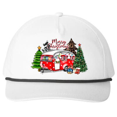 Christmas Camping Camp Lover Funny Camper Christmas Gift Snapback Five-Panel Rope Hat