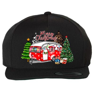 Christmas Camping Camp Lover Funny Camper Christmas Gift Wool Snapback Cap