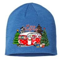 Christmas Camping Camp Lover Funny Camper Christmas Gift Sustainable Beanie