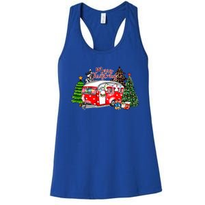 Christmas Camping Camp Lover Funny Camper Christmas Gift Women's Racerback Tank