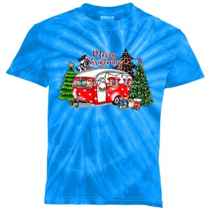 Christmas Camping Camp Lover Funny Camper Christmas Gift Kids Tie-Dye T-Shirt