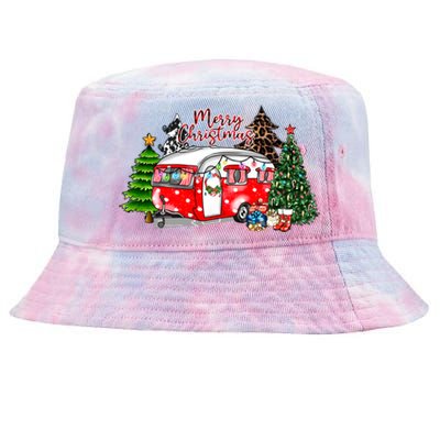 Christmas Camping Camp Lover Funny Camper Christmas Gift Tie-Dyed Bucket Hat