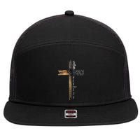 Christ Cross Christian 9 John 316 7 Panel Mesh Trucker Snapback Hat
