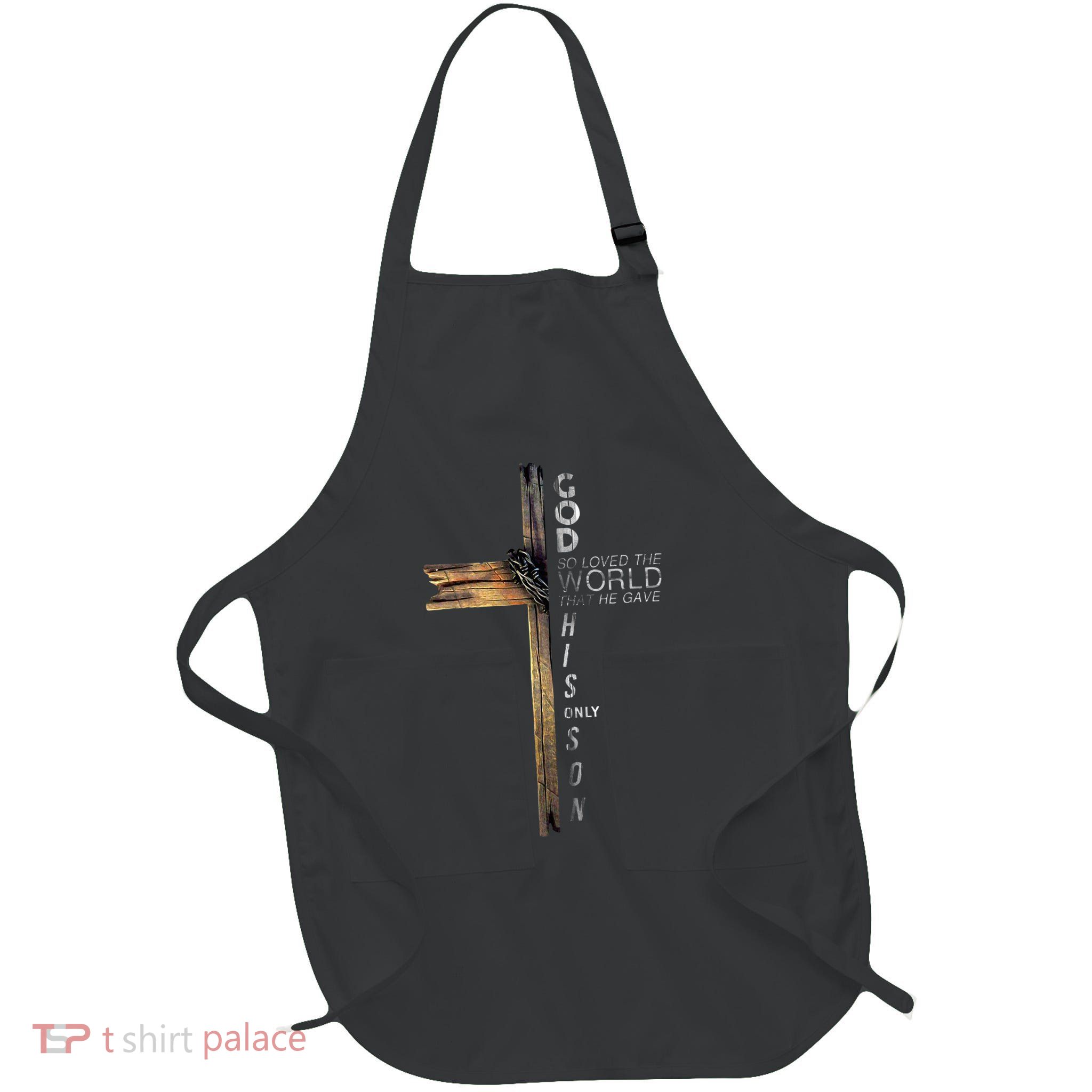 Christ Cross Christian 9 John 316 Apron