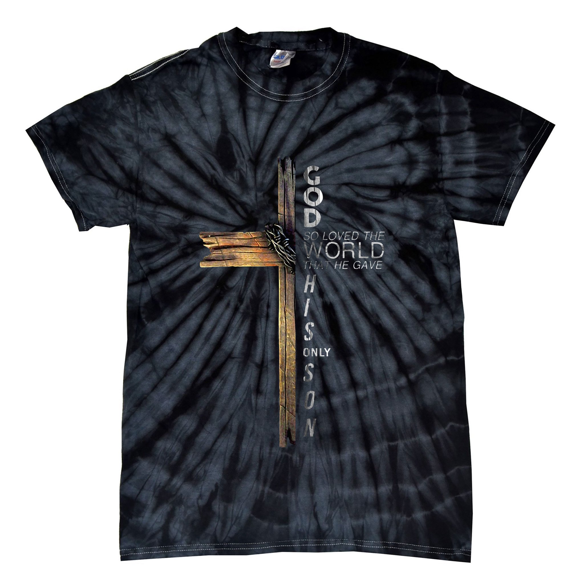 Christ Cross Christian 9 John 316 Tie-Dye T-Shirt
