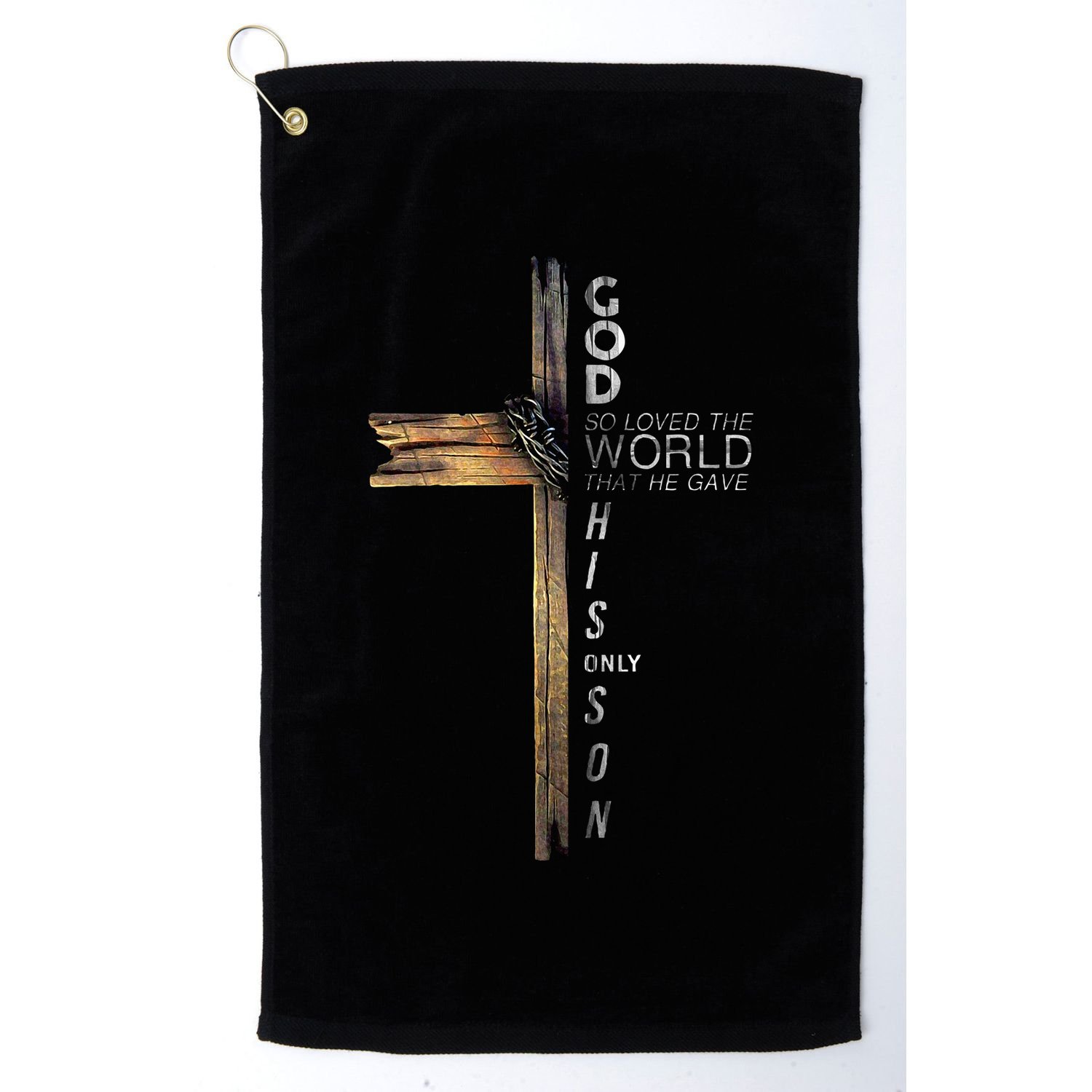 Christ Cross Christian 9 John 316 Golf Towel
