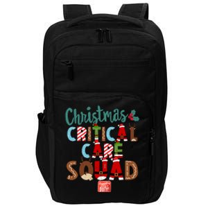 Christmas Critical Care Squad Nurse Tech And Aide Assistant Er Gift Impact Tech Backpack