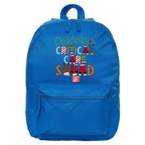 Christmas Critical Care Squad Nurse Tech And Aide Assistant Er Gift 16 in Basic Backpack