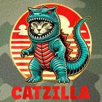 Cat Catzilla Cat Mom Cat Dad Legacy Tie Dye Trucker Hat
