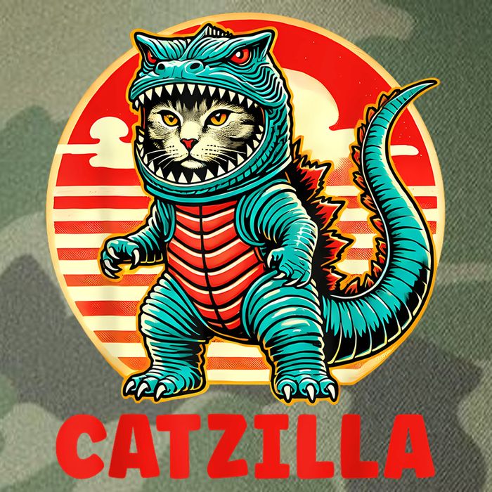 Cat Catzilla Cat Mom Cat Dad Legacy Tie Dye Trucker Hat