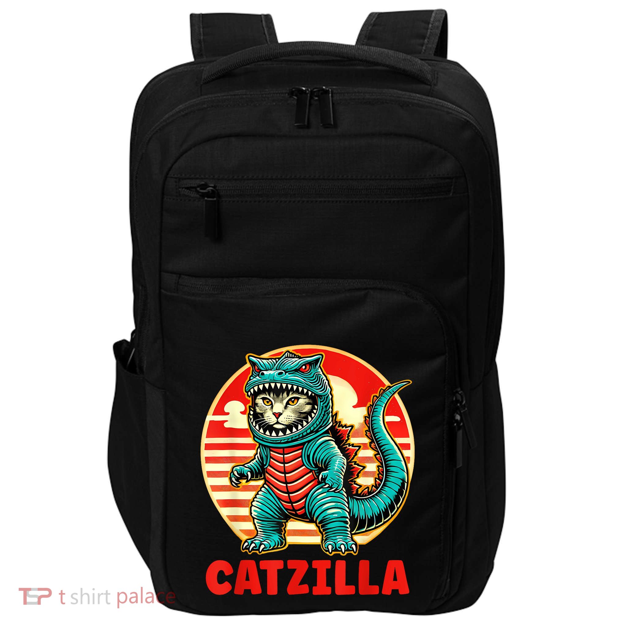 Cat Catzilla Cat Mom Cat Dad Impact Tech Backpack