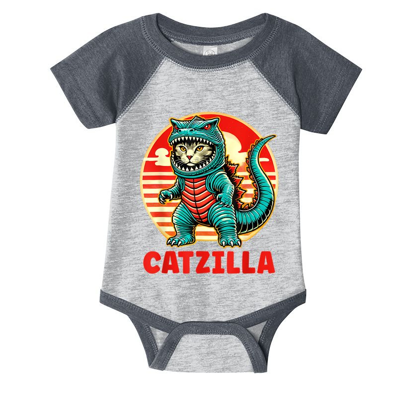Cat Catzilla Cat Mom Cat Dad Infant Baby Jersey Bodysuit