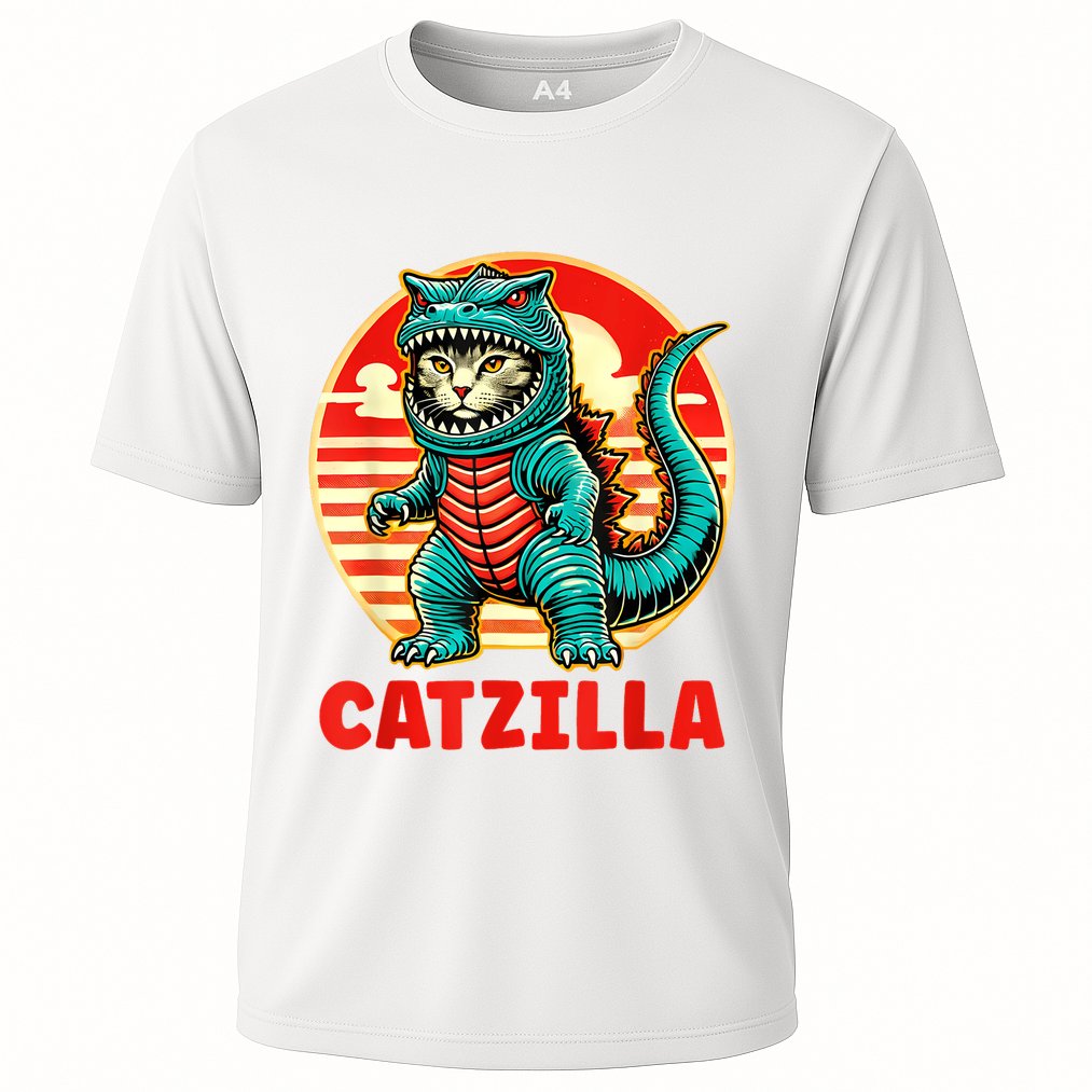 Cat Catzilla Cat Mom Cat Dad Performance Shirt