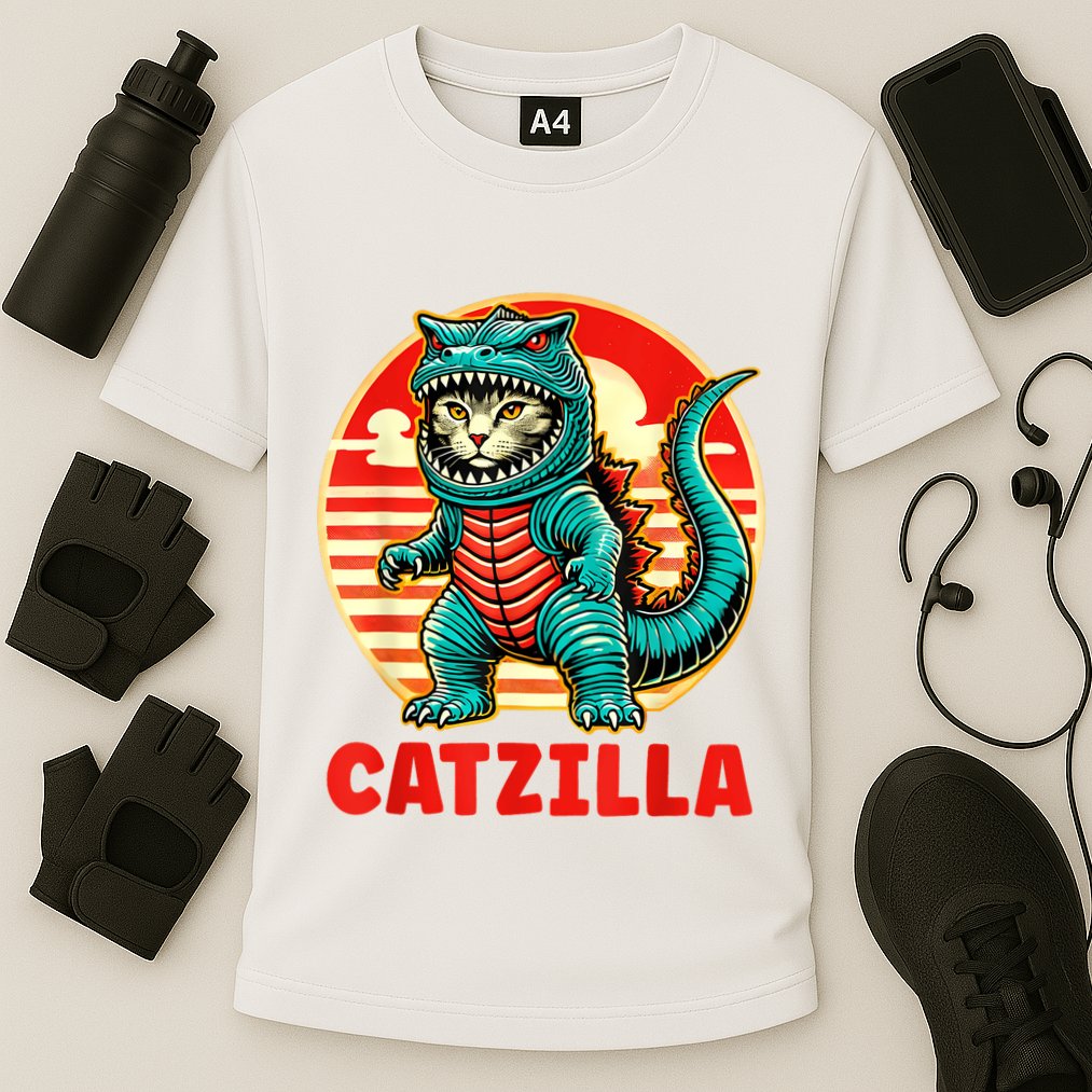 Cat Catzilla Cat Mom Cat Dad Performance Shirt