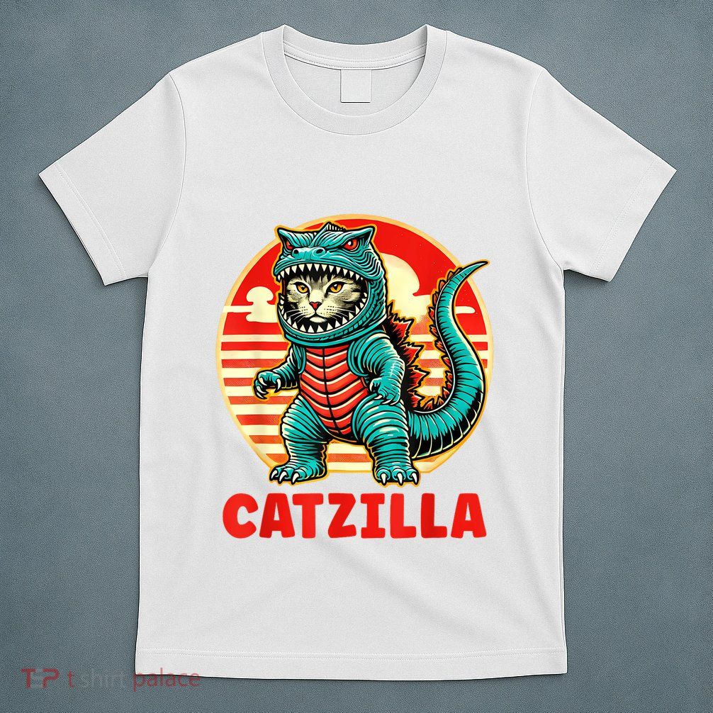 Cat Catzilla Cat Mom Cat Dad T-Shirt