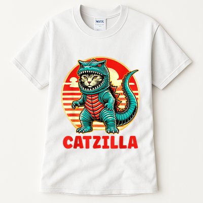 Cat Catzilla Cat Mom Cat Dad Tall T-Shirt
