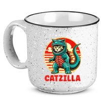 Cat Catzilla Cat Mom Cat Dad 15oz Campfire Ceramic Mug