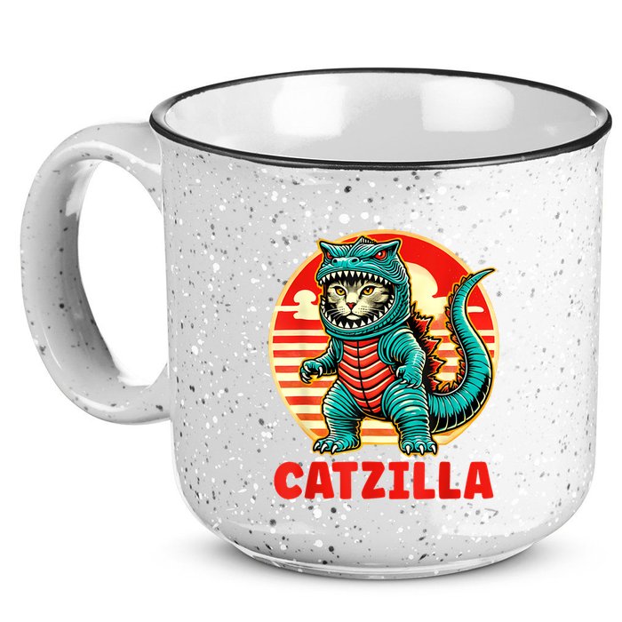 Cat Catzilla Cat Mom Cat Dad 15oz Campfire Ceramic Mug