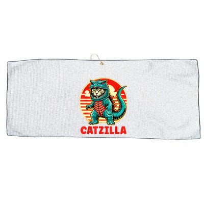 Cat Catzilla Cat Mom Cat Dad Large Microfiber Waffle Golf Towel