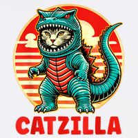 Cat Catzilla Cat Mom Cat Dad Cooling Performance Long Sleeve Crew