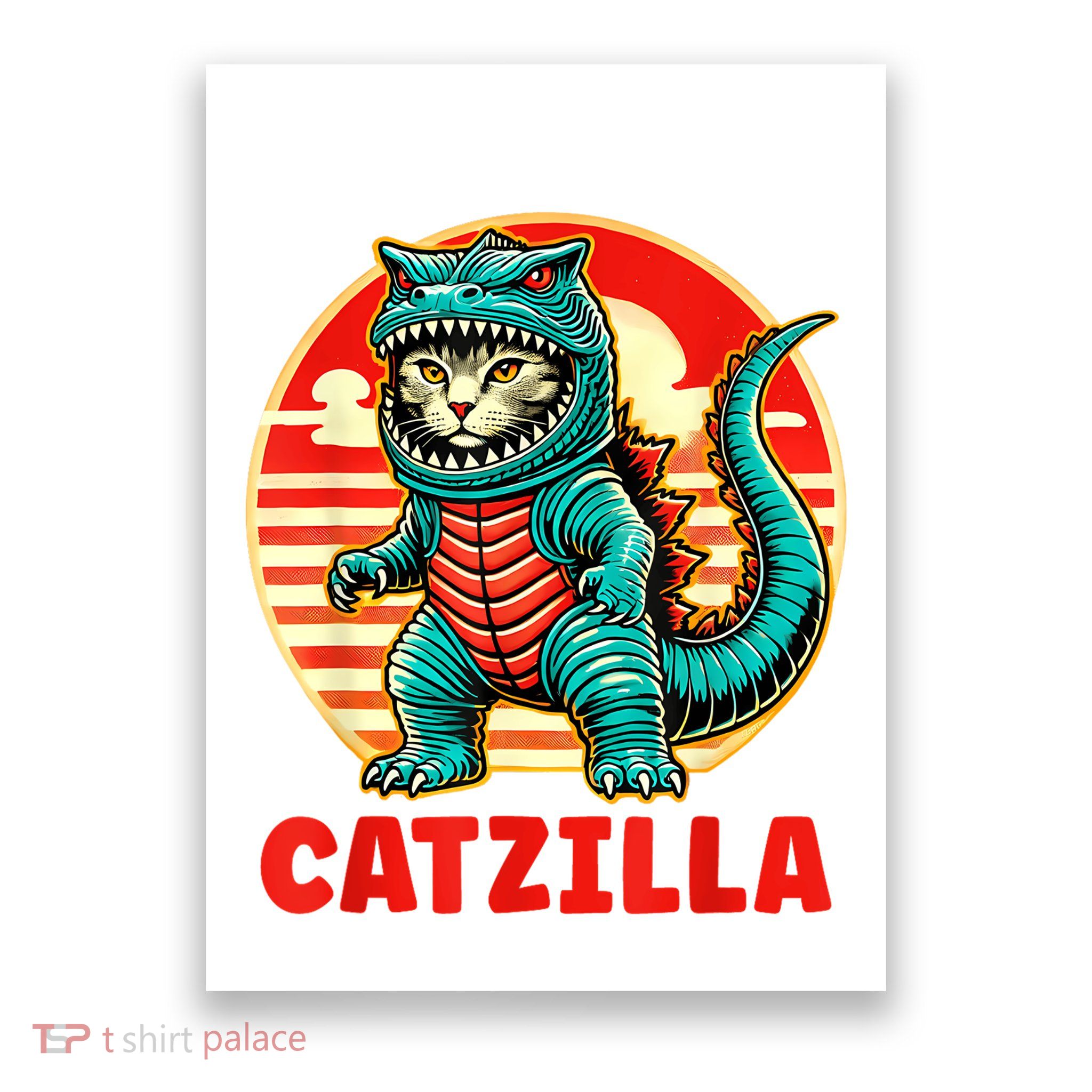Cat Catzilla Cat Mom Cat Dad Poster
