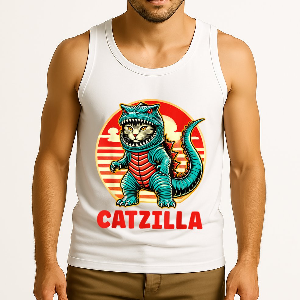 Cat Catzilla Cat Mom Cat Dad Tank Top