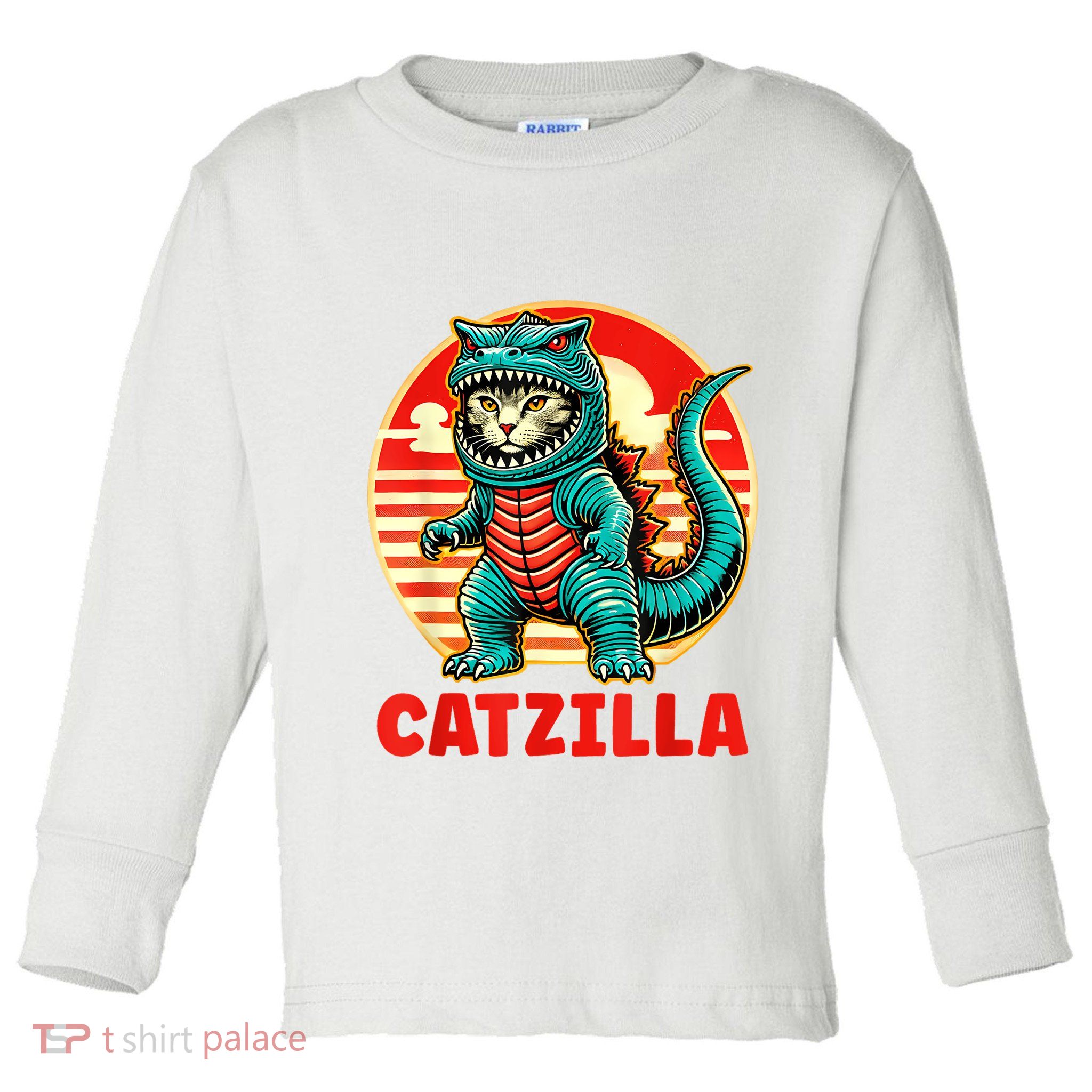 Cat Catzilla Cat Mom Cat Dad Toddler Long Sleeve Shirt