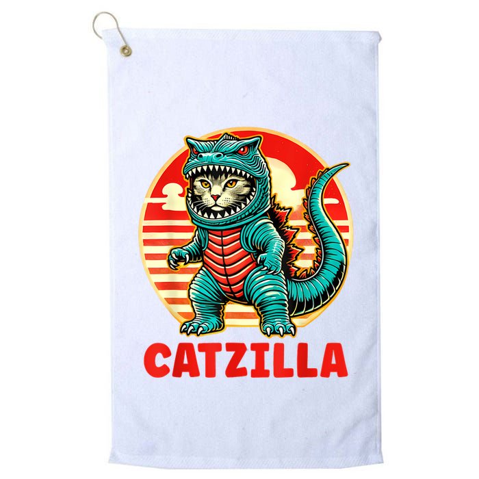 Cat Catzilla Cat Mom Cat Dad Golf Towel