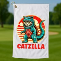 Cat Catzilla Cat Mom Cat Dad Golf Towel