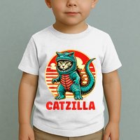 Cat Catzilla Cat Mom Cat Dad Toddler T-Shirt