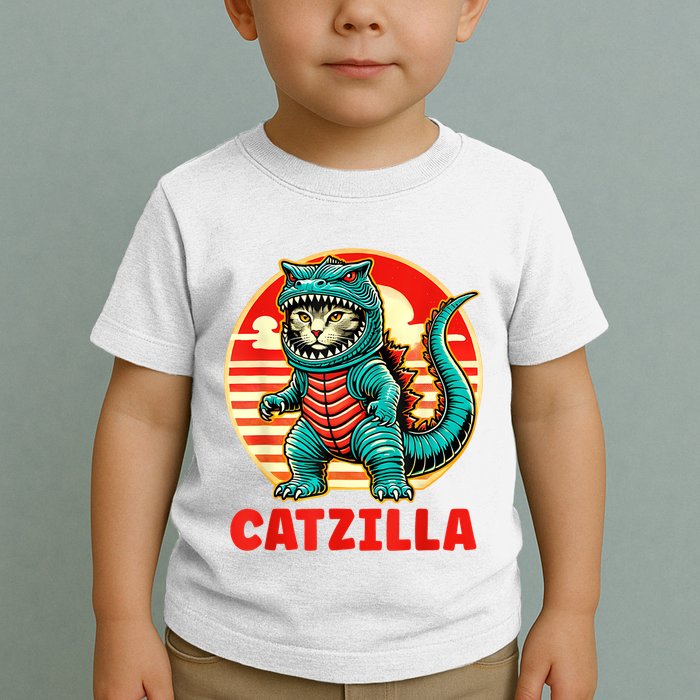 Cat Catzilla Cat Mom Cat Dad Toddler T-Shirt