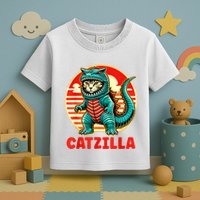 Cat Catzilla Cat Mom Cat Dad Toddler T-Shirt
