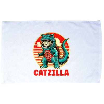 Cat Catzilla Cat Mom Cat Dad Microfiber Hand Towel